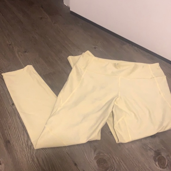 Outdoor Voices Pants - 4️⃣for20 Outdoor Voices Leggings Yellow High Waisted Pastel Medium Yoga Defect